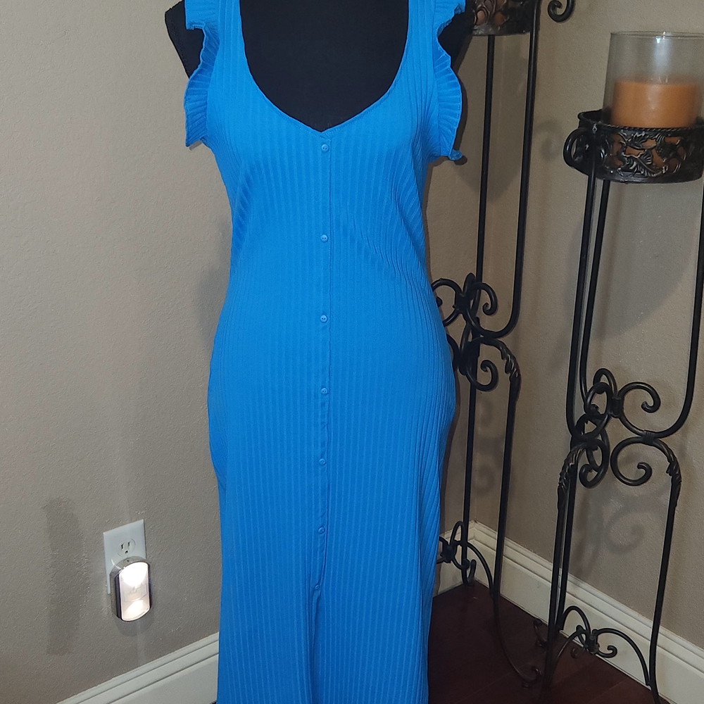 Zara Vibrant Blue Midi Dress - Picture 2 of 4